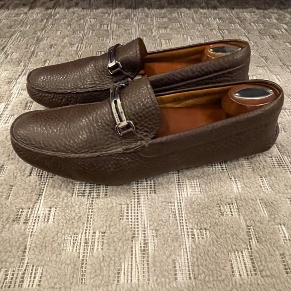 Prada Pebbled Grain Leather Drivers, all Metal Bit - Picture 8 of 13